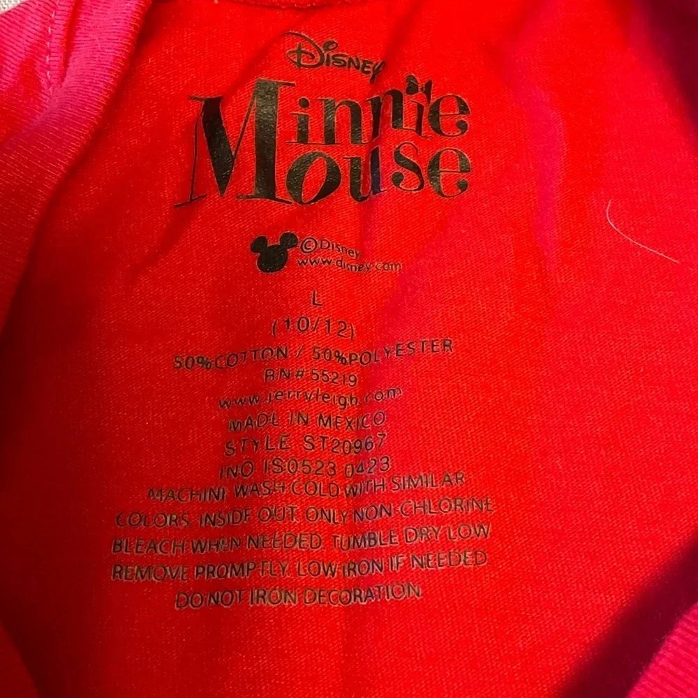 Disney Minnie Mouse Red Short Sleeve Tee